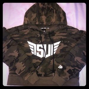 Camo Crop Hoodie
